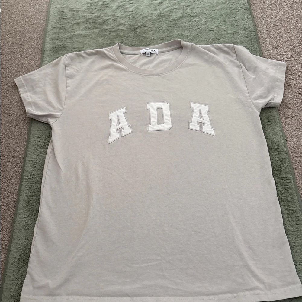 Adanola Cream T-Shirt with Black Lettering